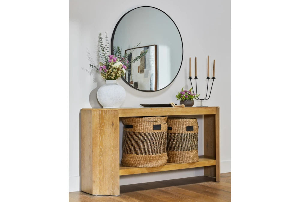 Voyage Demilune Marble Console Table