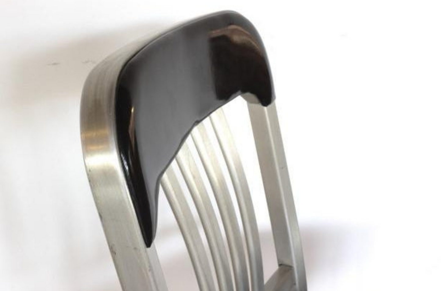 Aluminum and Black Vinyl Schoolhouse Chairs