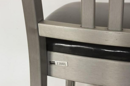 Aluminum and Black Vinyl Schoolhouse Chairs