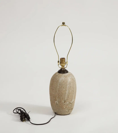 Midcentury American Glazed Pottery Lamp circa 1960