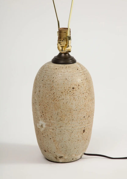 Midcentury American Glazed Pottery Lamp circa 1960