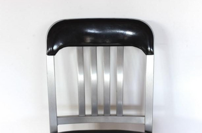 Aluminum and Black Vinyl Schoolhouse Chairs