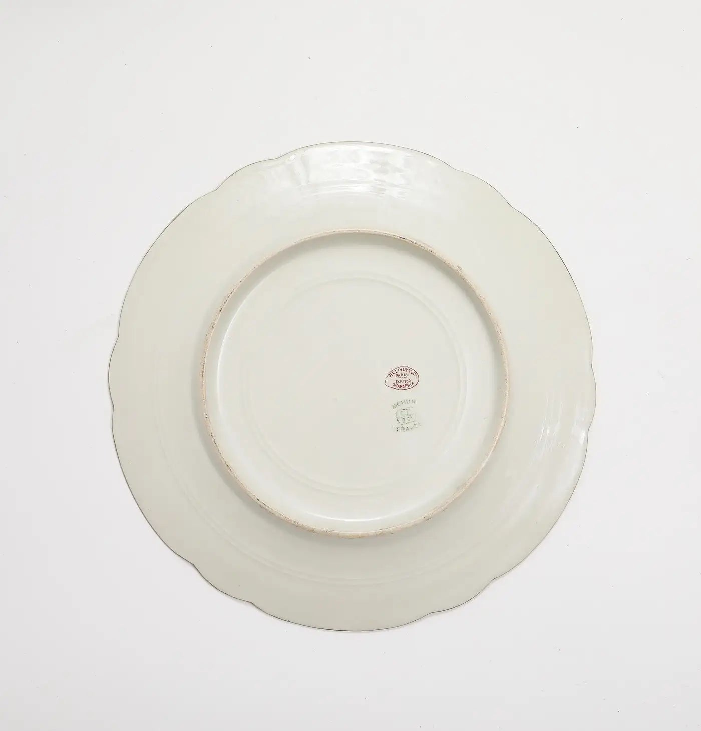 Charles Pillivuyt & Cie French Porcelain Dinner Plates, Set of 7