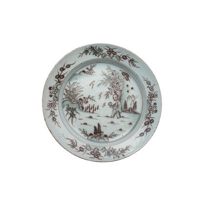 Early 18th C. Delft Manganese Tin Glazed Charger