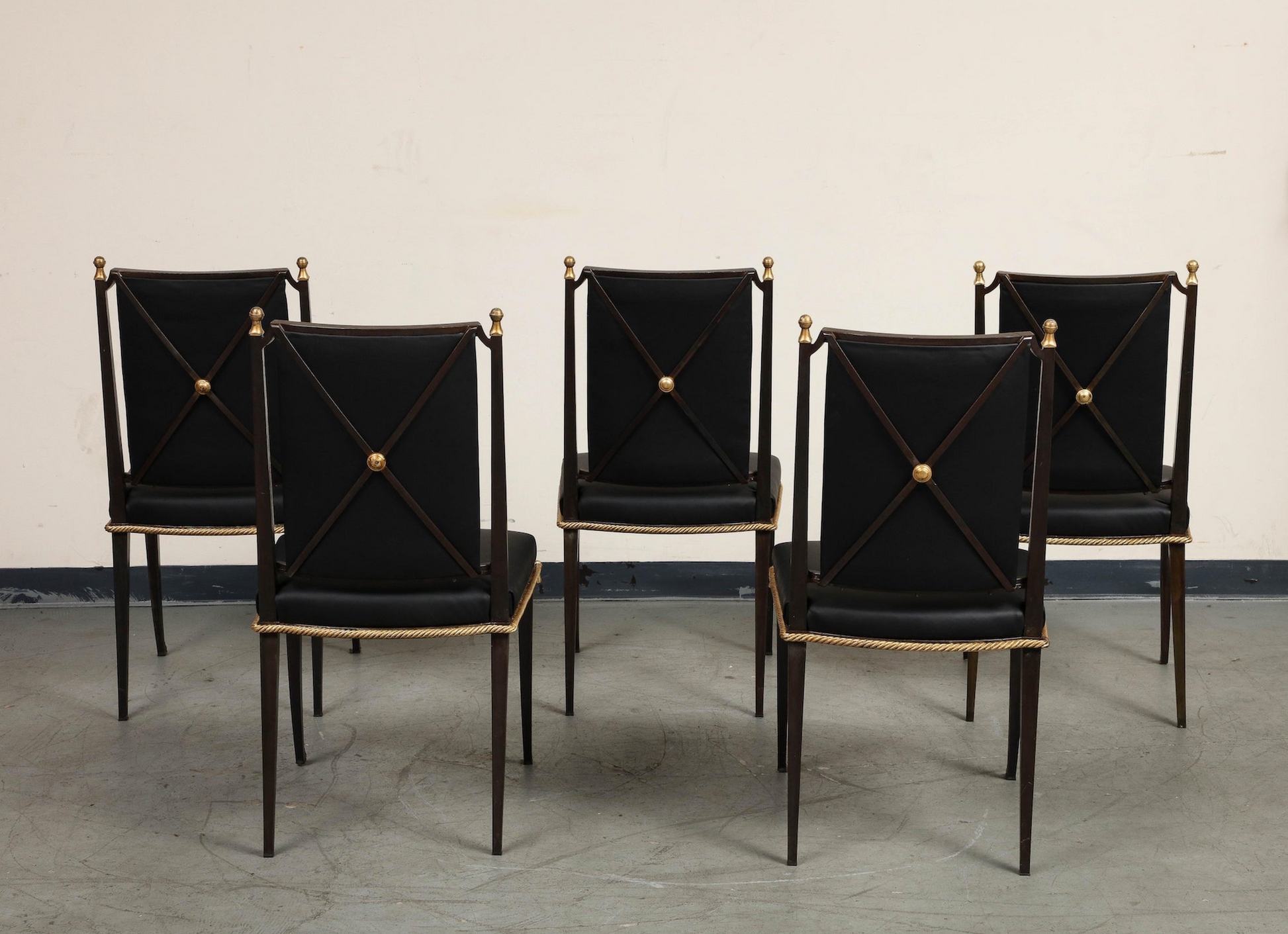 French Midcentury Blackened Iron Dining Chairs, Set of 7 – Nate Berkus