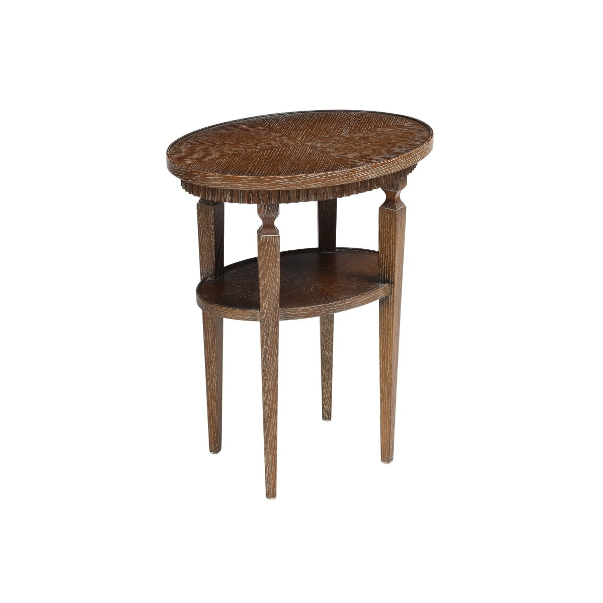 20th Century Mattaliano Cerused Oak Oval Side Table