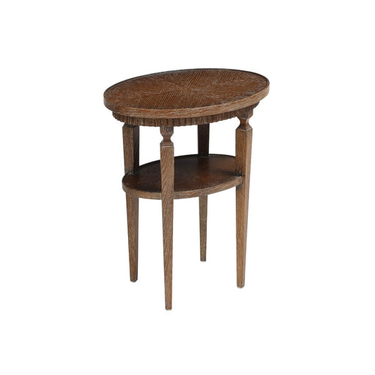 20th Century Mattaliano Cerused Oak Oval Side Table
