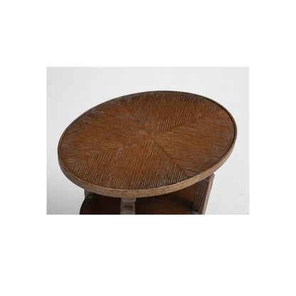 20th Century Mattaliano Cerused Oak Oval Side Table
