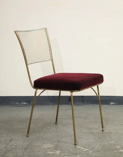 Midcentury Brass and Cane Chair by Acácio Gil Borsoi