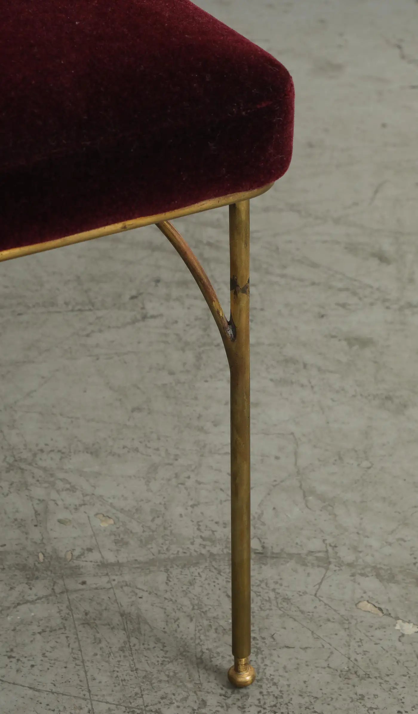 Midcentury Brass and Cane Chair by Acácio Gil Borsoi