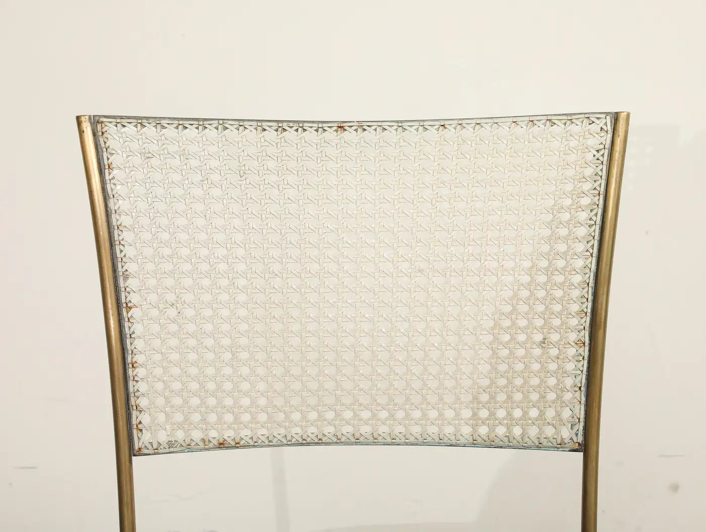 Midcentury Brass and Cane Chair by Acácio Gil Borsoi