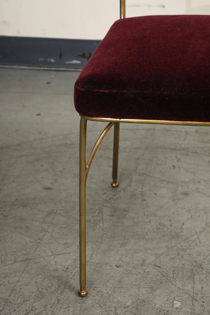 Midcentury Brass and Cane Chair by Acácio Gil Borsoi