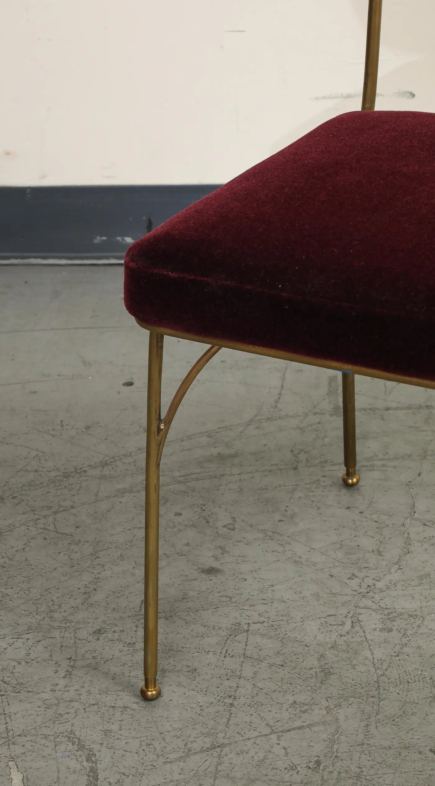 Midcentury Brass and Cane Chair by Acácio Gil Borsoi