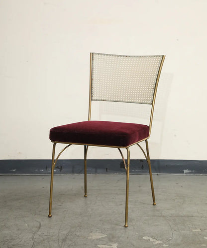 Midcentury Brass and Cane Chair by Acácio Gil Borsoi