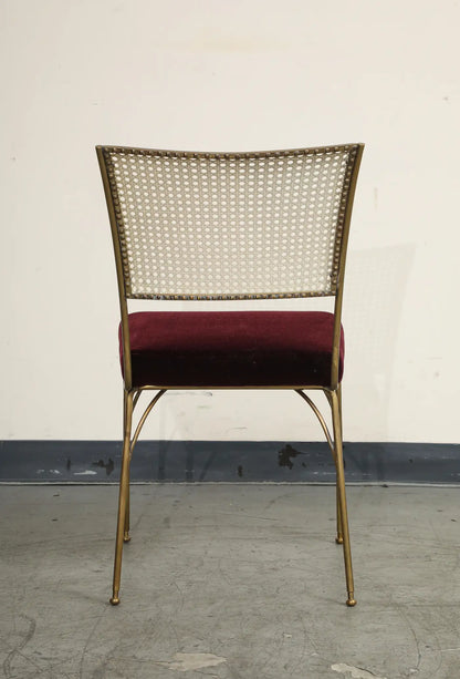 Midcentury Brass and Cane Chair by Acácio Gil Borsoi