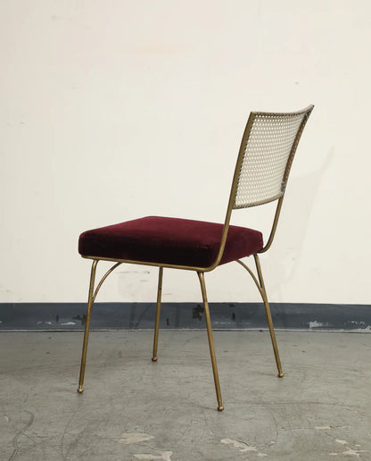 Midcentury Brass and Cane Chair by Acácio Gil Borsoi