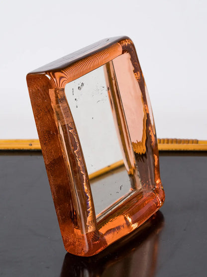 Midcentury French Saint Gobain Glass Petite Table Mirror, 1950s