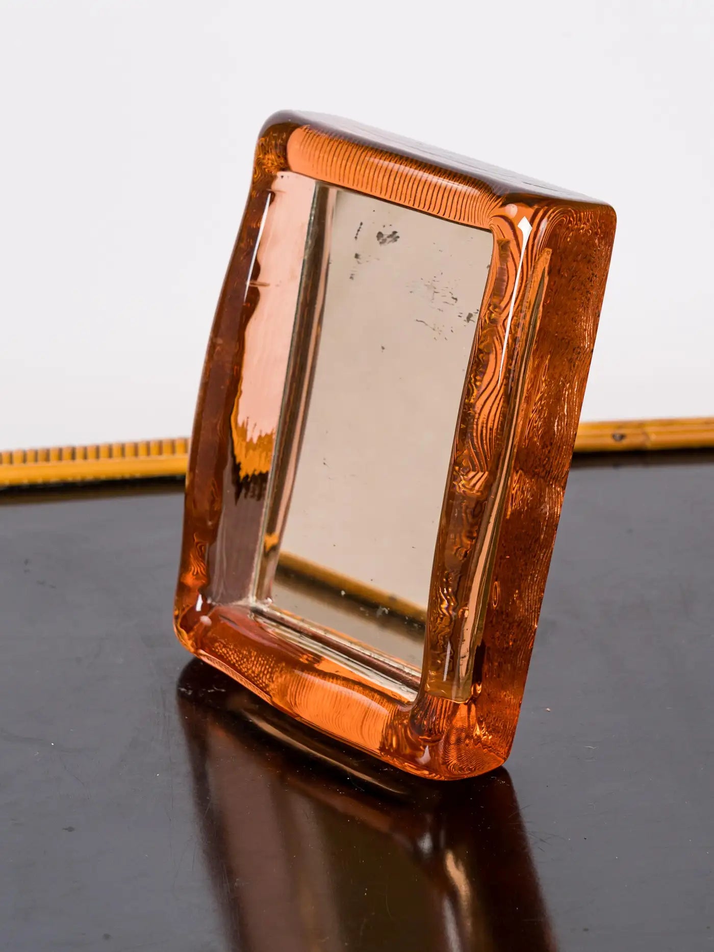 Midcentury French Saint Gobain Glass Petite Table Mirror, 1950s