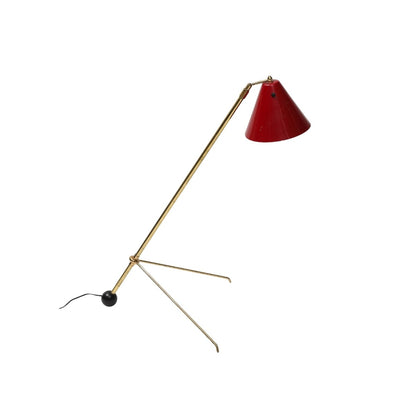 Midcentury Italian Brass Adjustable Floor Lamp