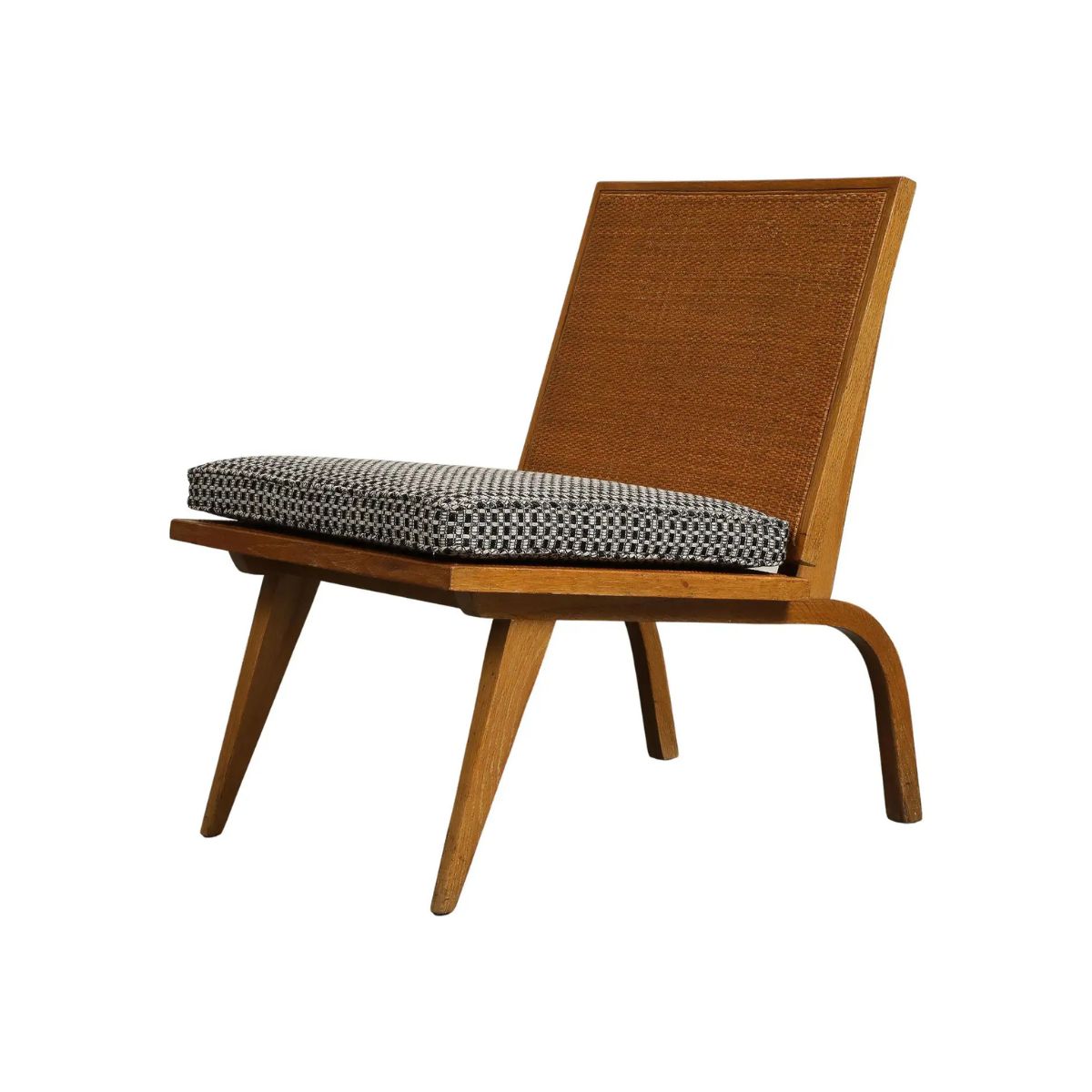 Midcentury Oak Lounge Chair by Edward Durell Stone for Fulbright