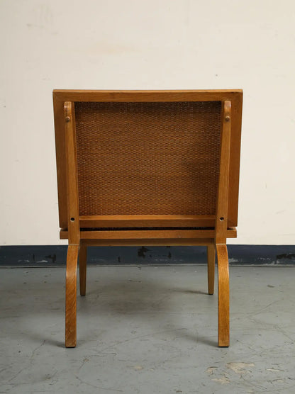 Midcentury Oak Lounge Chair by Edward Durell Stone for Fulbright