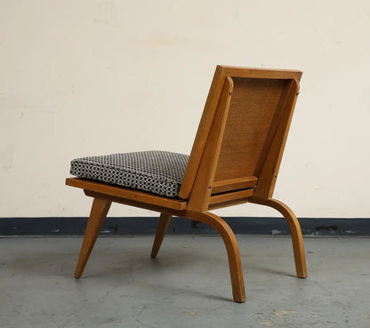Midcentury Oak Lounge Chair by Edward Durell Stone for Fulbright