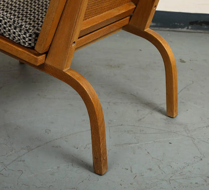 Midcentury Oak Lounge Chair by Edward Durell Stone for Fulbright