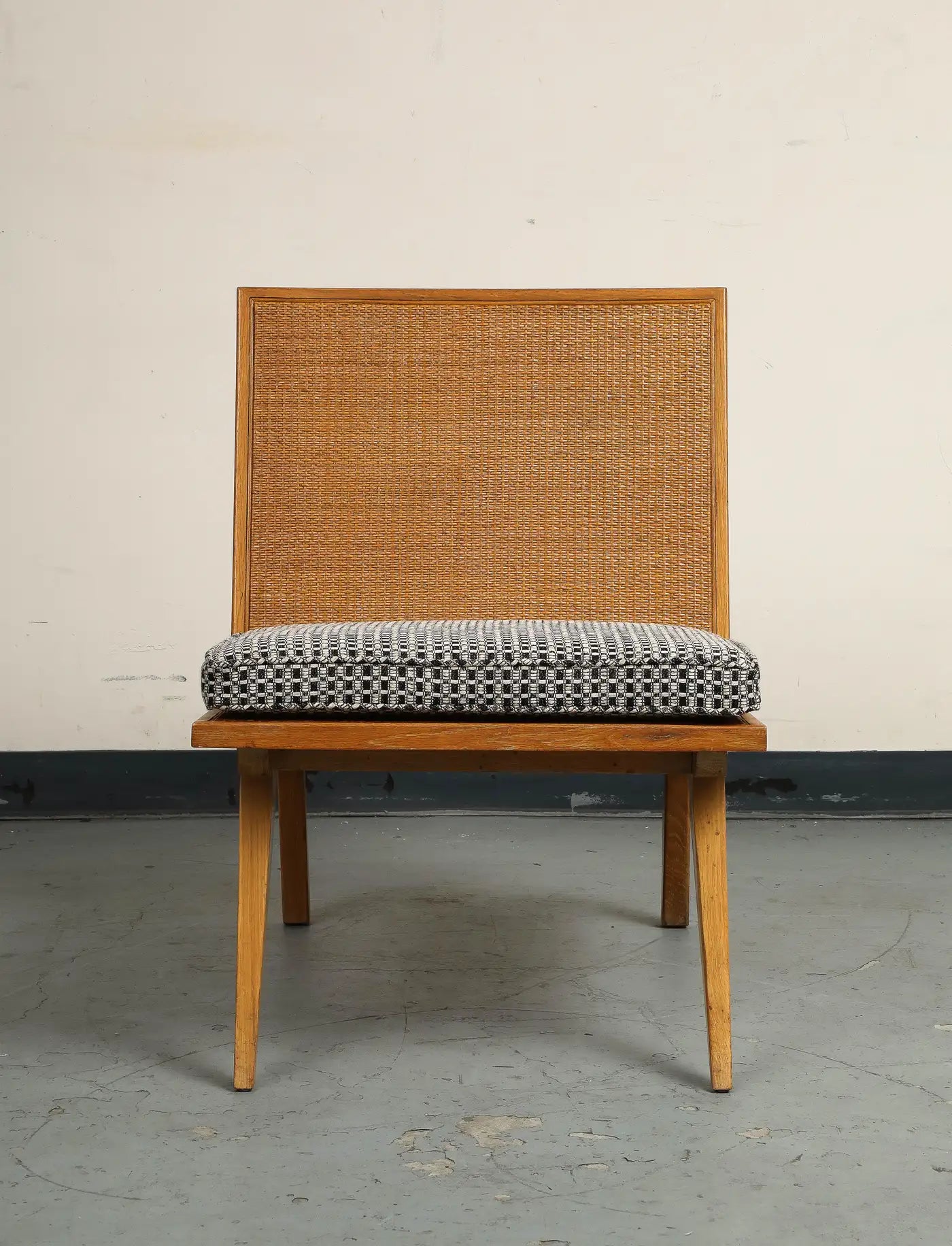 Midcentury Oak Lounge Chair by Edward Durell Stone for Fulbright