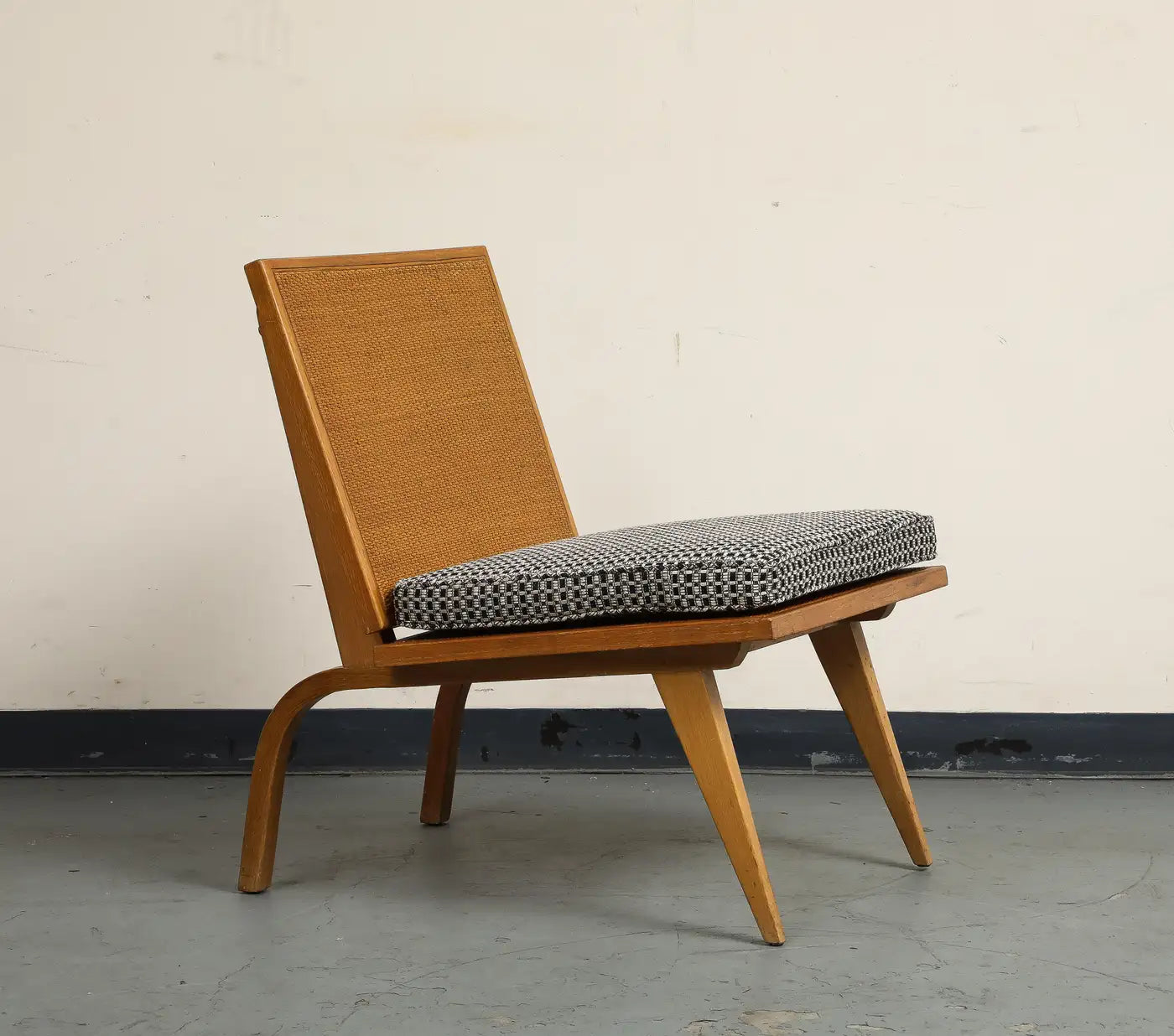 Midcentury Oak Lounge Chair by Edward Durell Stone for Fulbright