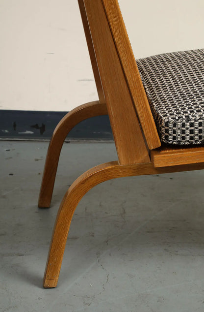 Midcentury Oak Lounge Chair by Edward Durell Stone for Fulbright