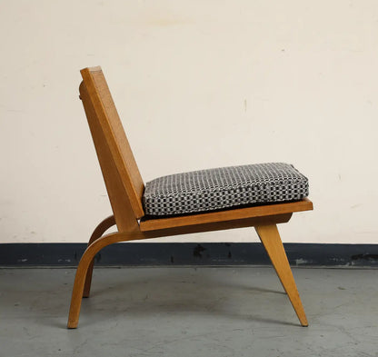 Midcentury Oak Lounge Chair by Edward Durell Stone for Fulbright