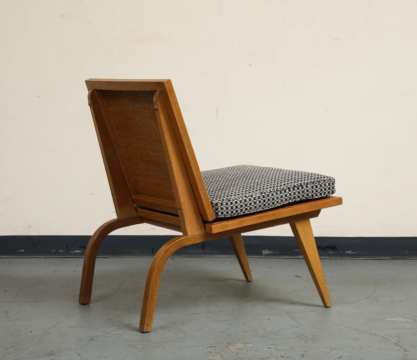 Midcentury Oak Lounge Chair by Edward Durell Stone for Fulbright