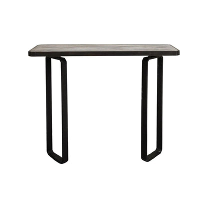 Modern Iron Wall-Mounted Officina Ciani Console with New Marble Top