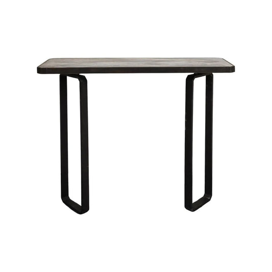 Modern Iron Wall-Mounted Officina Ciani Console with New Marble Top