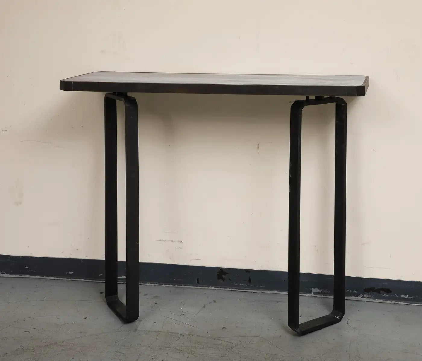 Modern Iron Wall-Mounted Officina Ciani Console with New Marble Top
