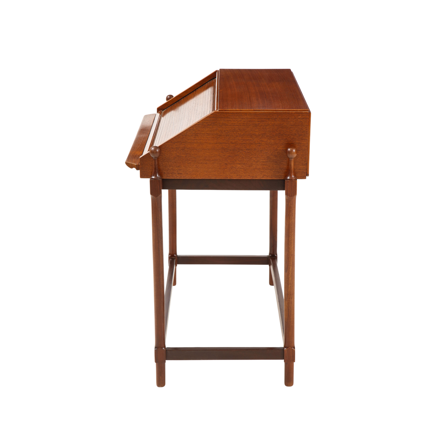 Modernist Teak Rollup Secretary Desk by Fratelli Proserpio, Italy, 1960s