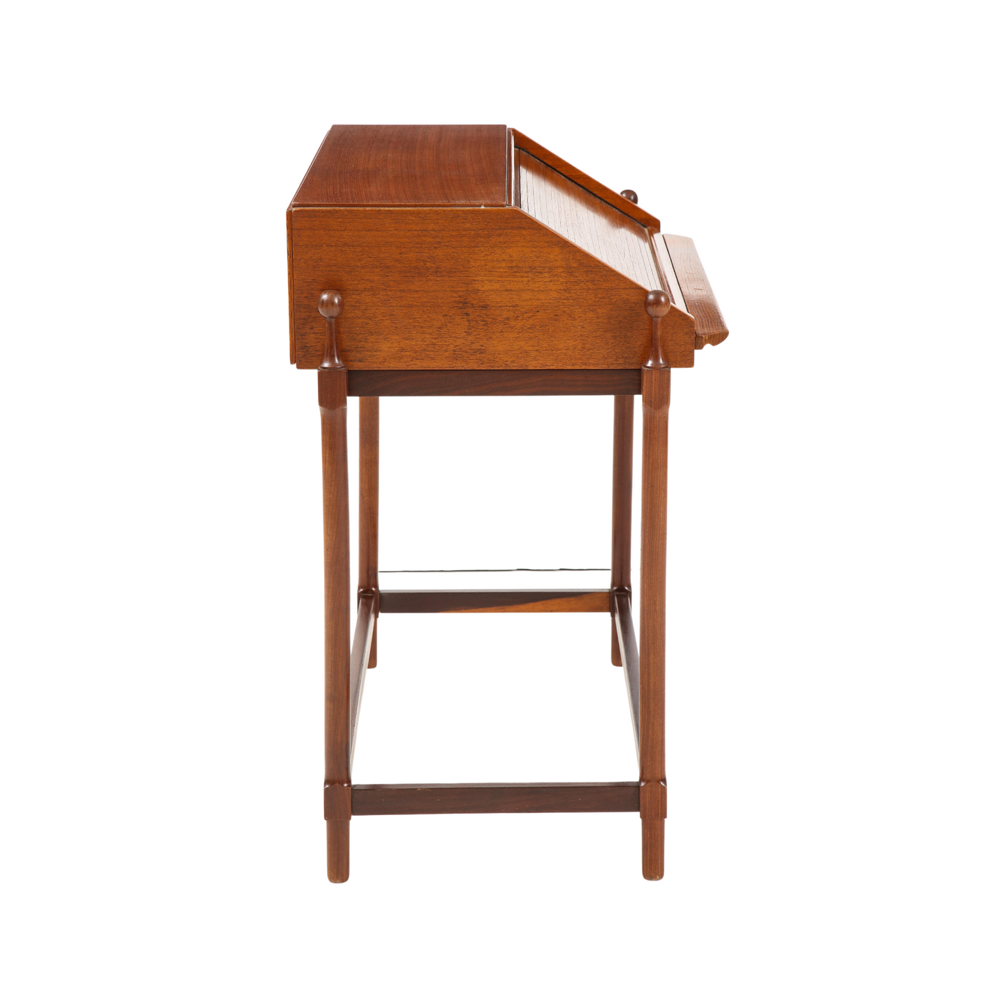 Modernist Teak Rollup Secretary Desk by Fratelli Proserpio, Italy, 1960s