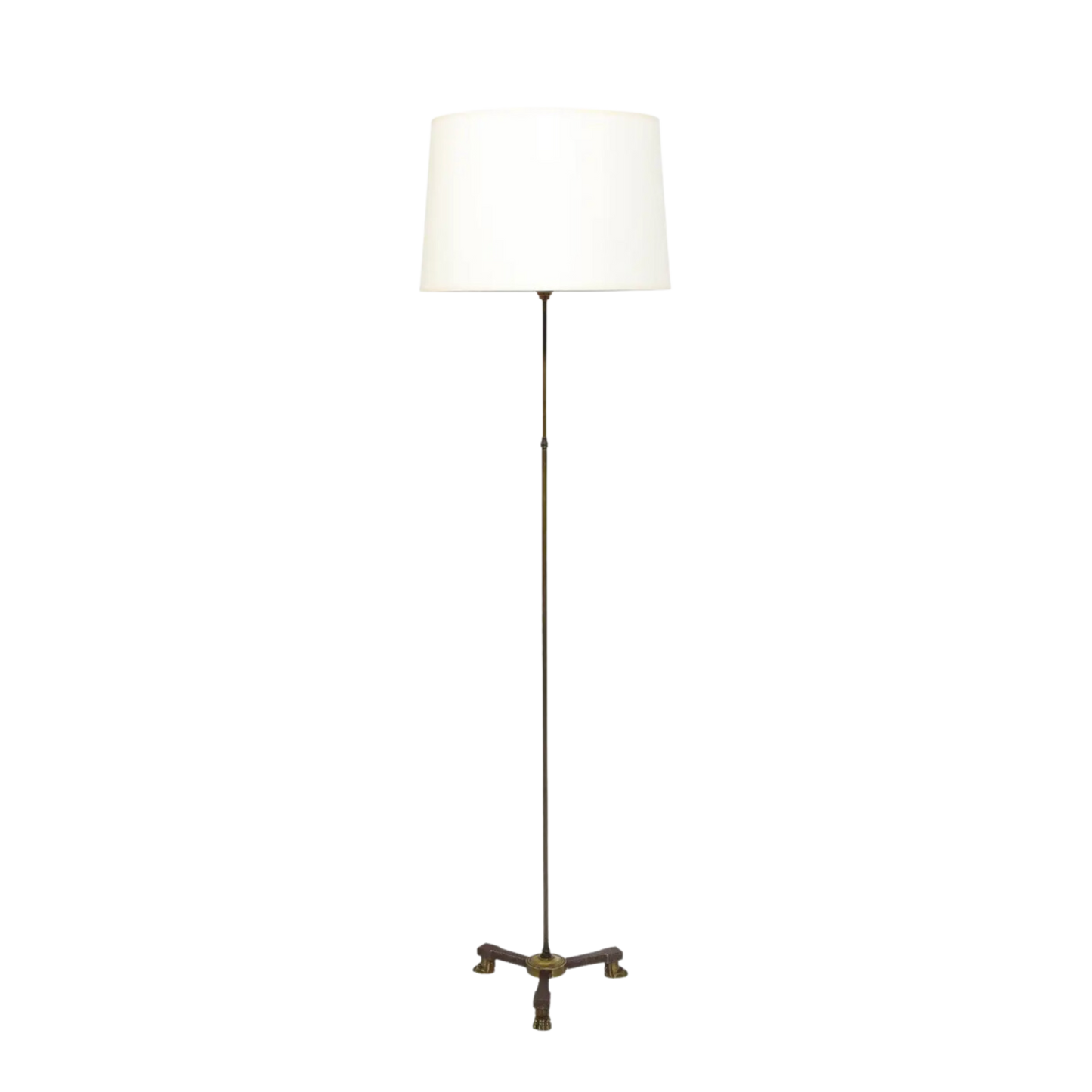 Neoclassical Bronze Floor Lamp Attributed to André Arbus, France, 1940s