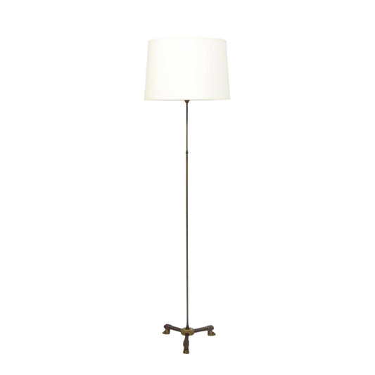 Neoclassical Bronze Floor Lamp Attributed to André Arbus, France, 1940s