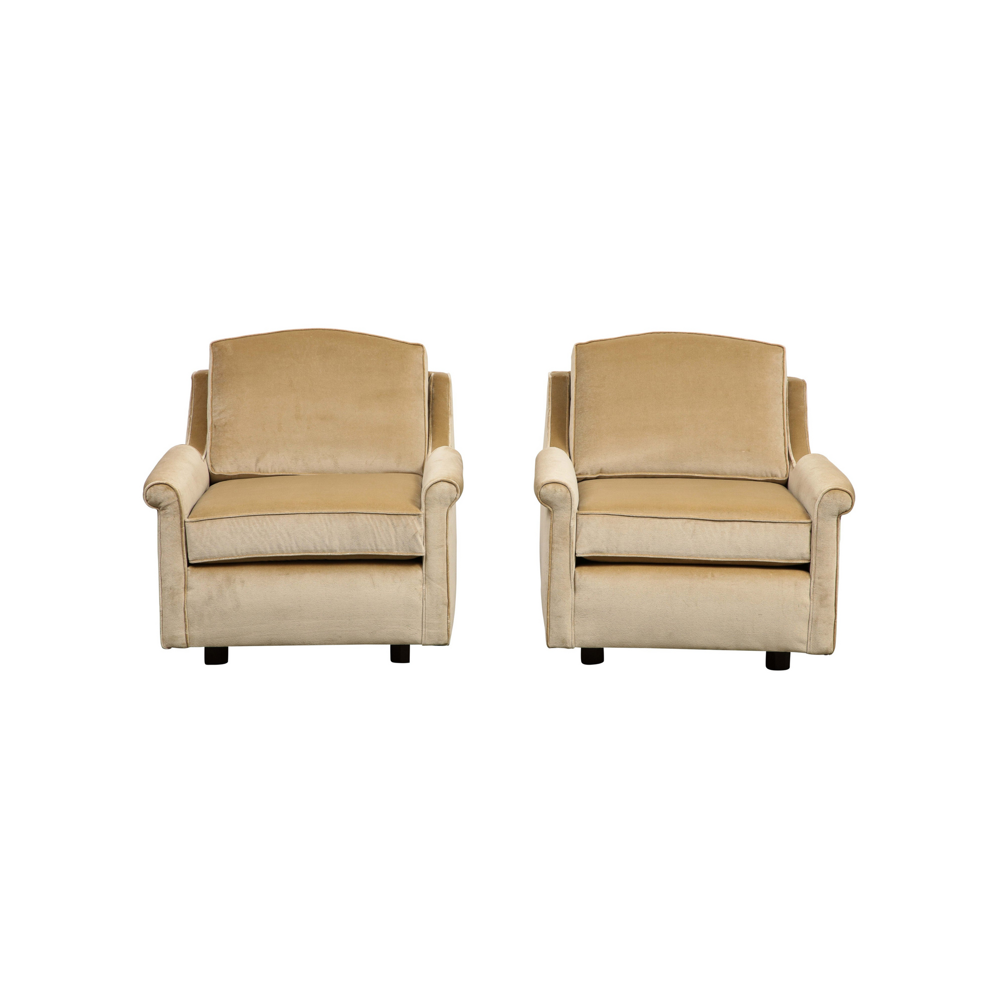 Tan best sale velvet chair