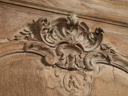 Pair of 19th Century Antique French Carved Oak Panels, c. 1880