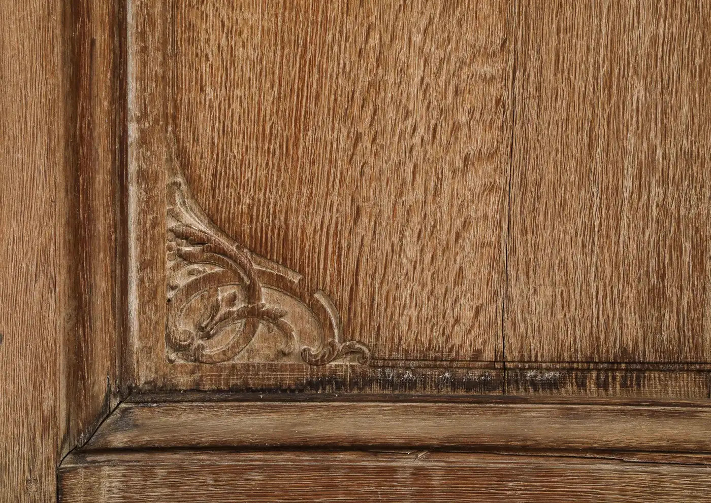 Pair of 19th Century Antique French Carved Oak Panels, c. 1880