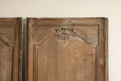 Pair of 19th Century Antique French Carved Oak Panels, c. 1880