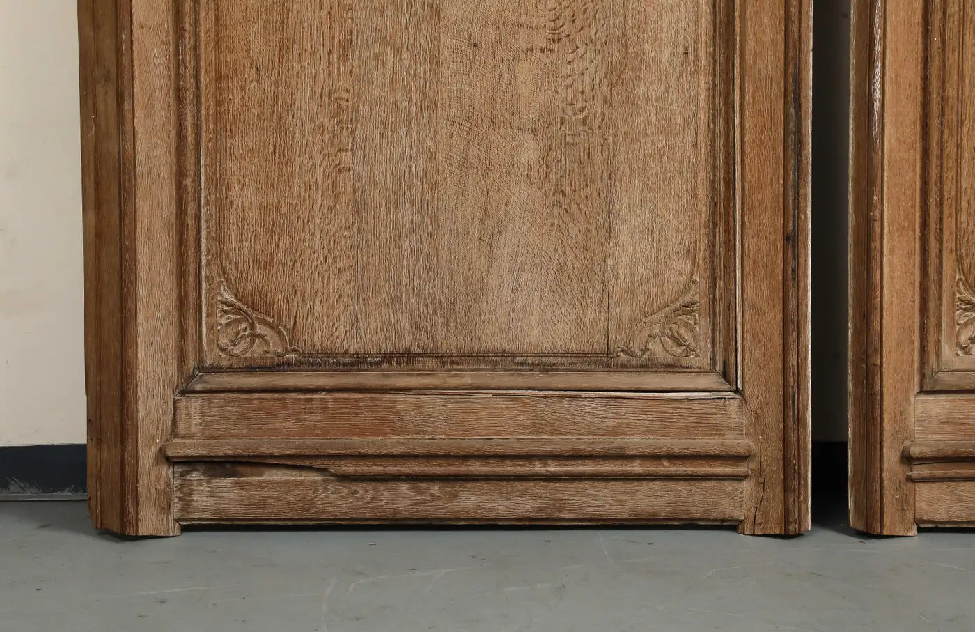 Pair of 19th Century Antique French Carved Oak Panels, c. 1880