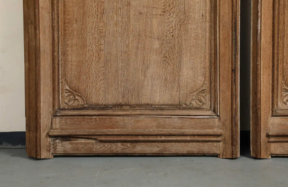 Pair of 19th Century Antique French Carved Oak Panels, c. 1880