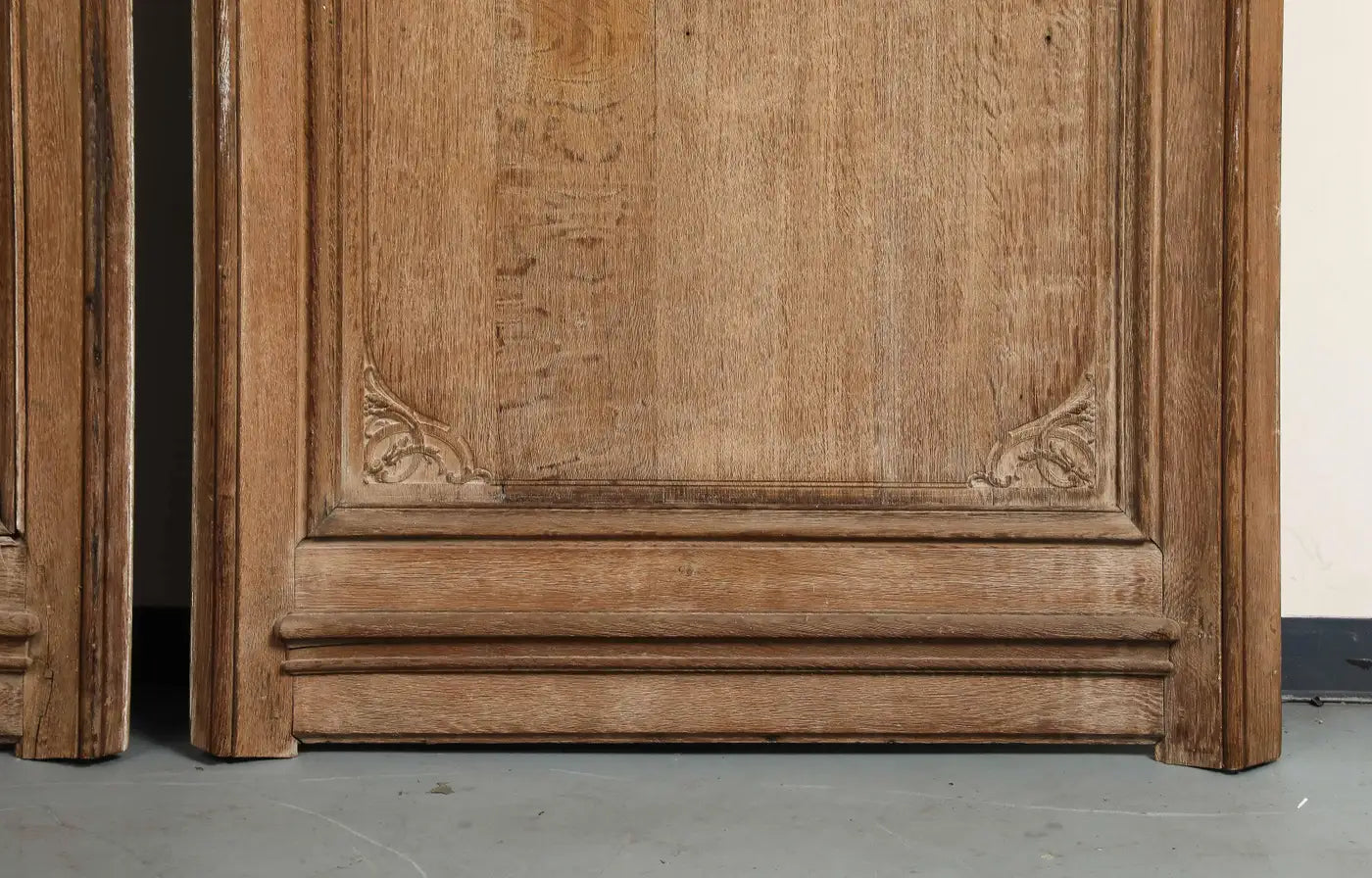 Pair of 19th Century Antique French Carved Oak Panels, c. 1880
