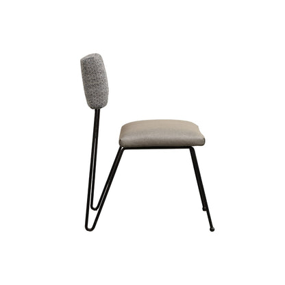 Pair of Midcentury Modern Case Study Iron Chairs With Leather Seats