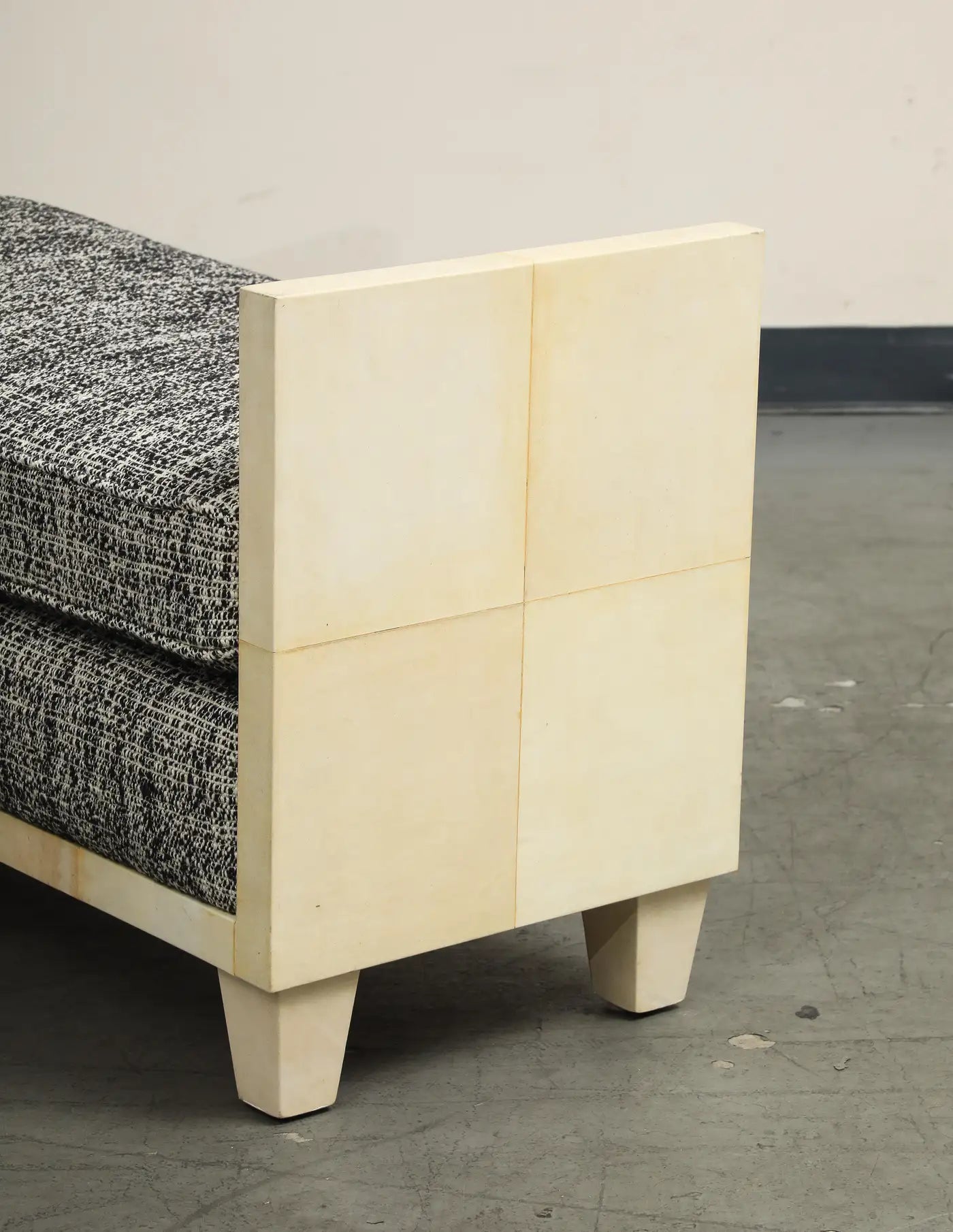 Parchment Benches Inspired by Jean Michel Frank, Mid-Century Modern Style