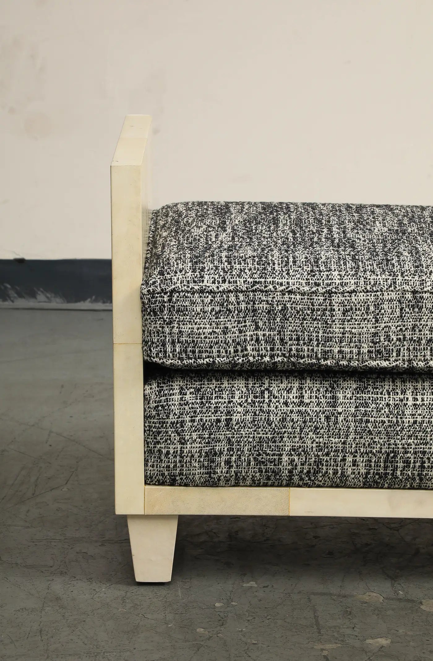 Parchment Benches Inspired by Jean Michel Frank, Mid-Century Modern Style