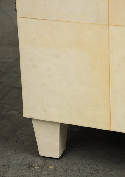 Parchment Benches Inspired by Jean Michel Frank, Mid-Century Modern Style